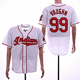 Indians 99 Ricky Vaughn White Throwback Jersey Dzhi,baseball caps,new era cap wholesale,wholesale hats